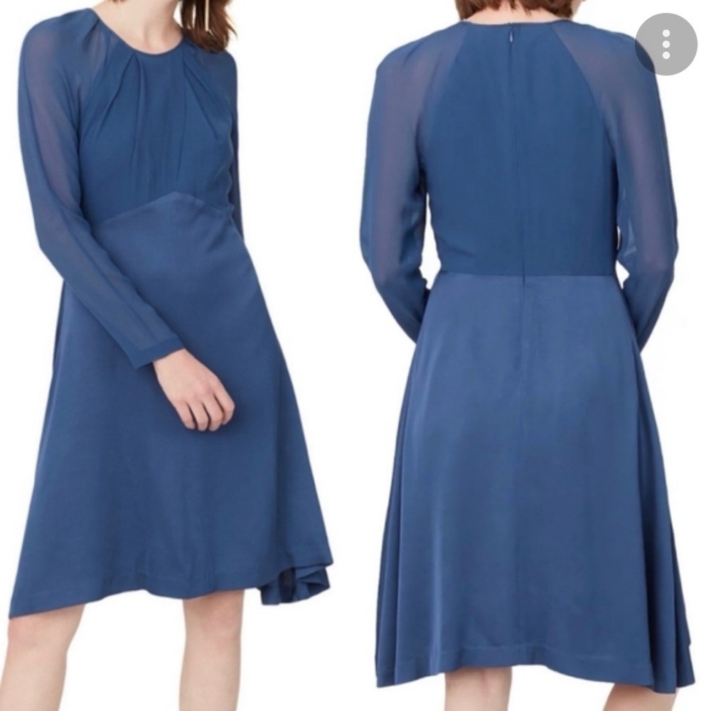 𝅺BNWT Club Monaco Rokinsa Fit & Flare Silk Dress